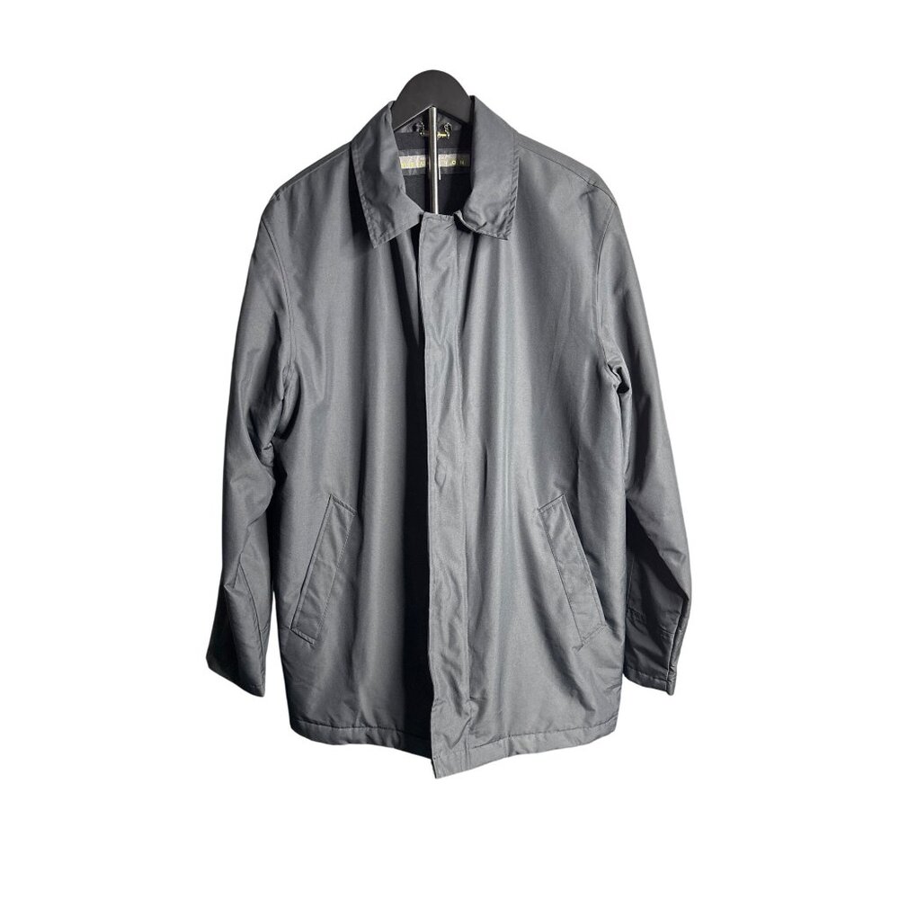 Kenneth Cole Reaction Men's Black Semi-Insulated Relaxed Trench Coat Size M